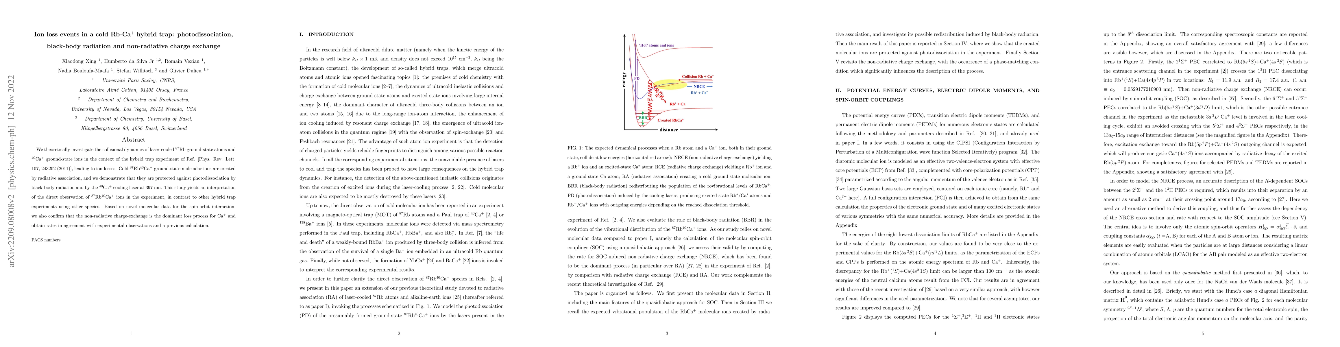 Thumbnail for Ion loss events in a cold Rb-Ca$^+$ hybrid trap: photodissociation,
  black-body radiation and non-radiative charge exchange
