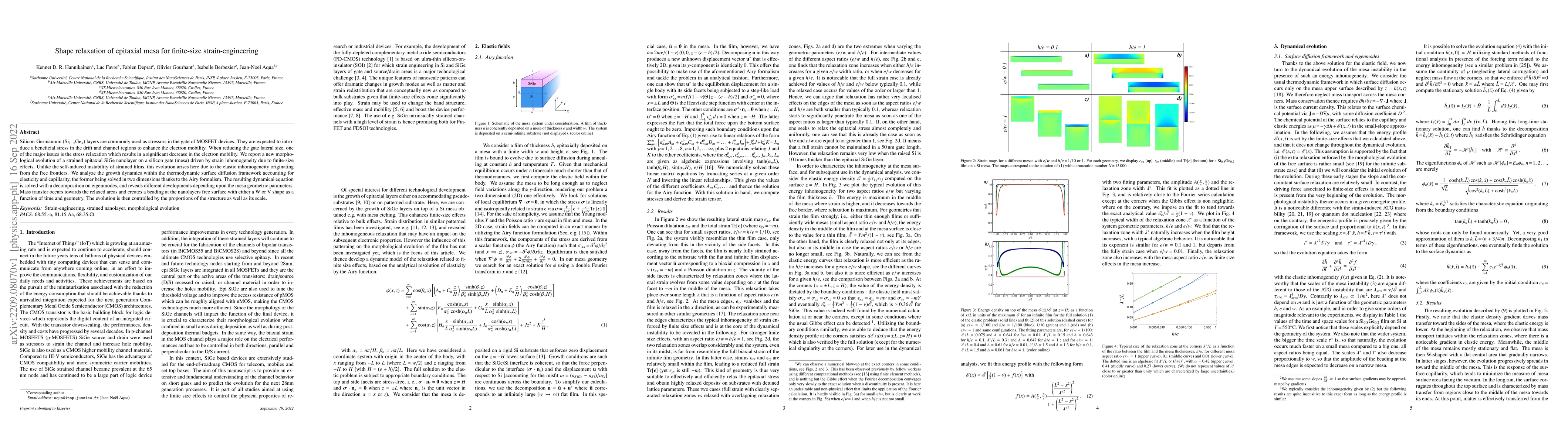 Thumbnail for Shape relaxation of epitaxial mesa for finite-size strain-engineering