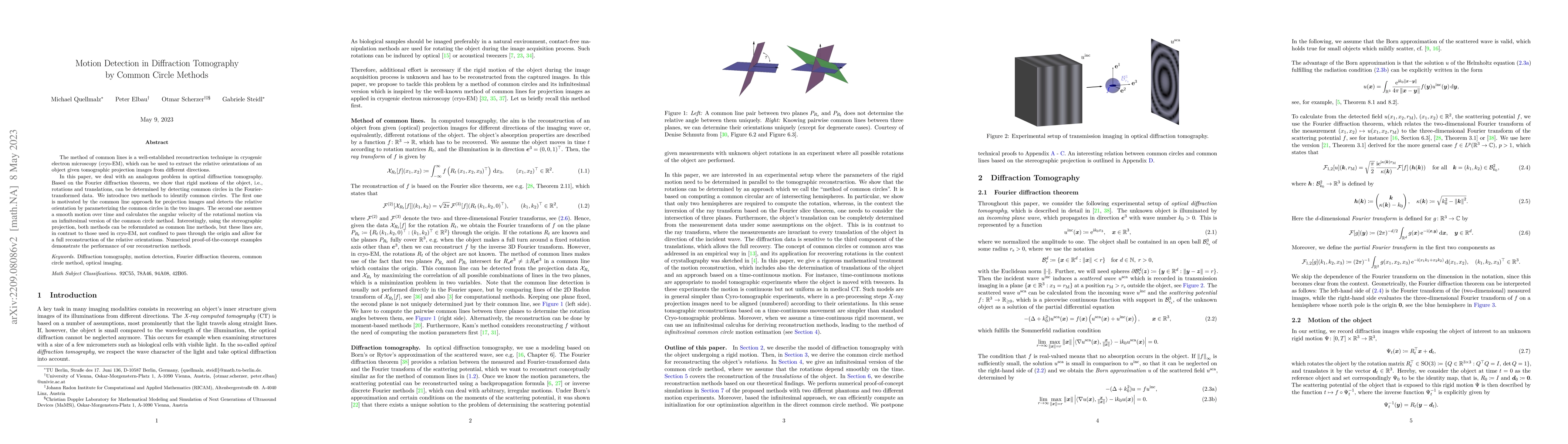 Thumbnail for Motion Detection in Diffraction Tomography by Common Circle Methods