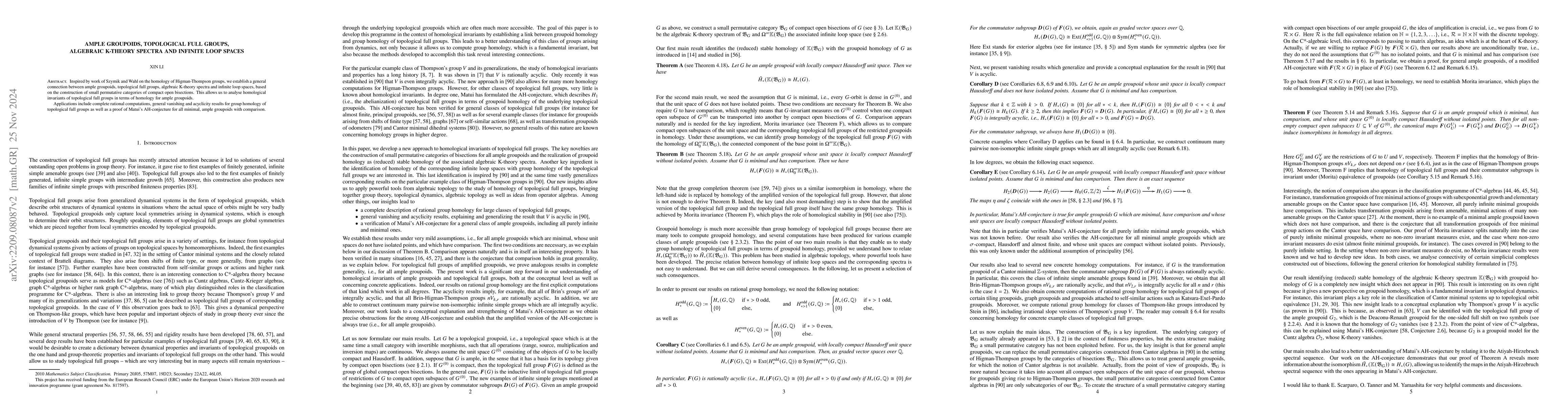 Thumbnail for Ample groupoids, topological full groups, algebraic K-theory spectra and
  infinite loop spaces