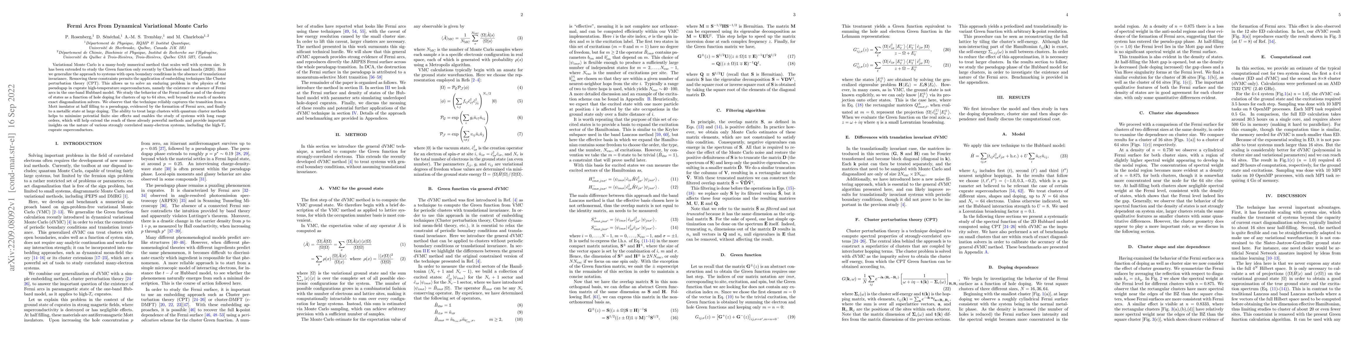 Thumbnail for Fermi Arcs From Dynamical Variational Monte Carlo