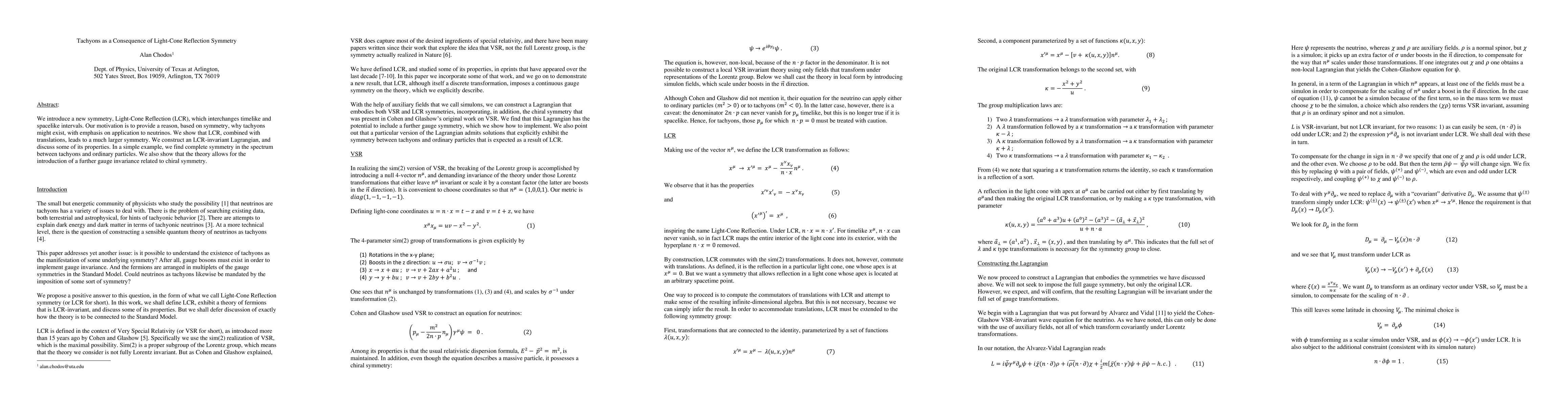 Thumbnail for Tachyons as a Consequence of Light-Cone Reflection Symmetry