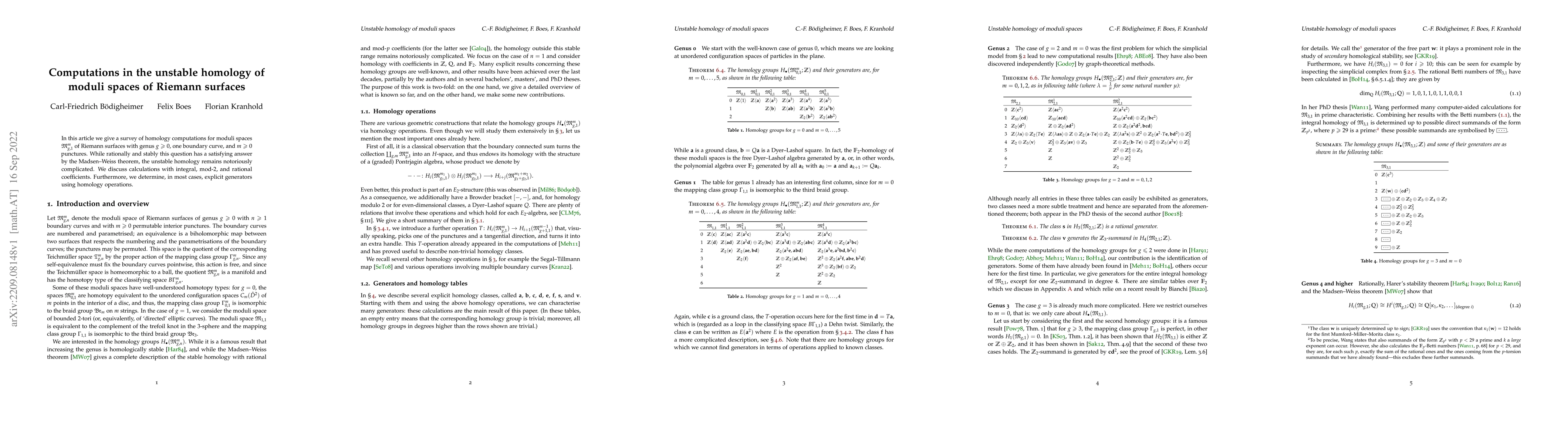 Thumbnail for Computations in the unstable homology of moduli spaces of Riemann
  surfaces