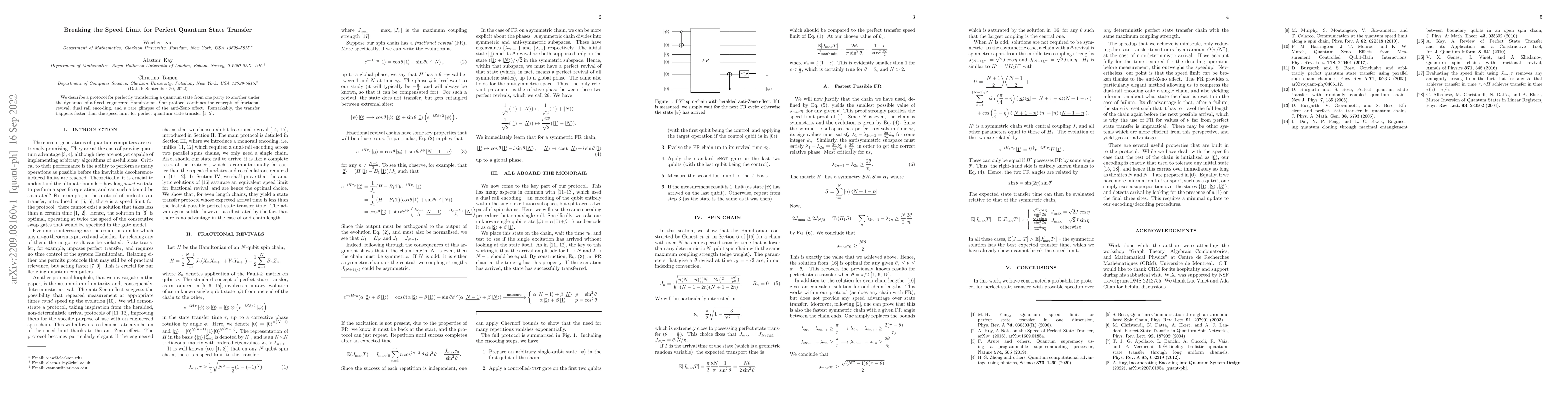 Thumbnail for Breaking the Speed Limit for Perfect Quantum State Transfer