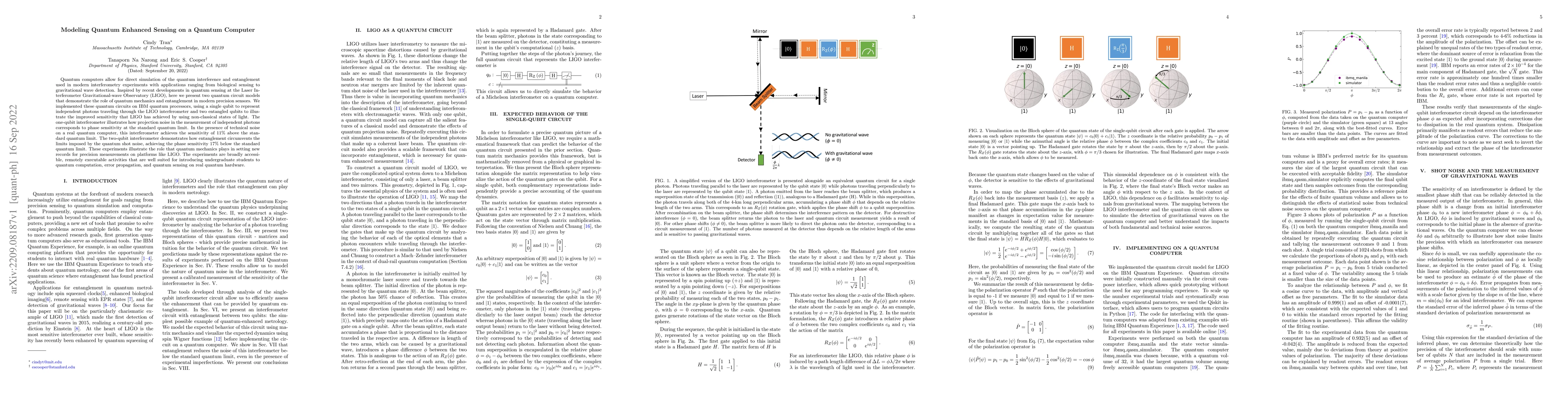 Thumbnail for Modeling Quantum Enhanced Sensing on a Quantum Computer