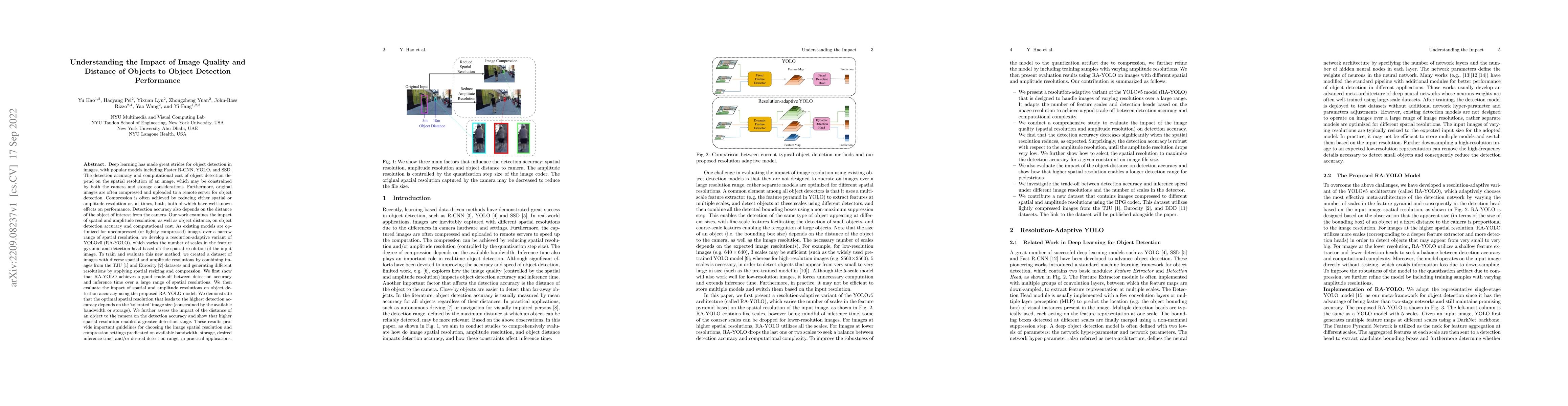 Thumbnail for Understanding the Impact of Image Quality and Distance of Objects to
  Object Detection Performance