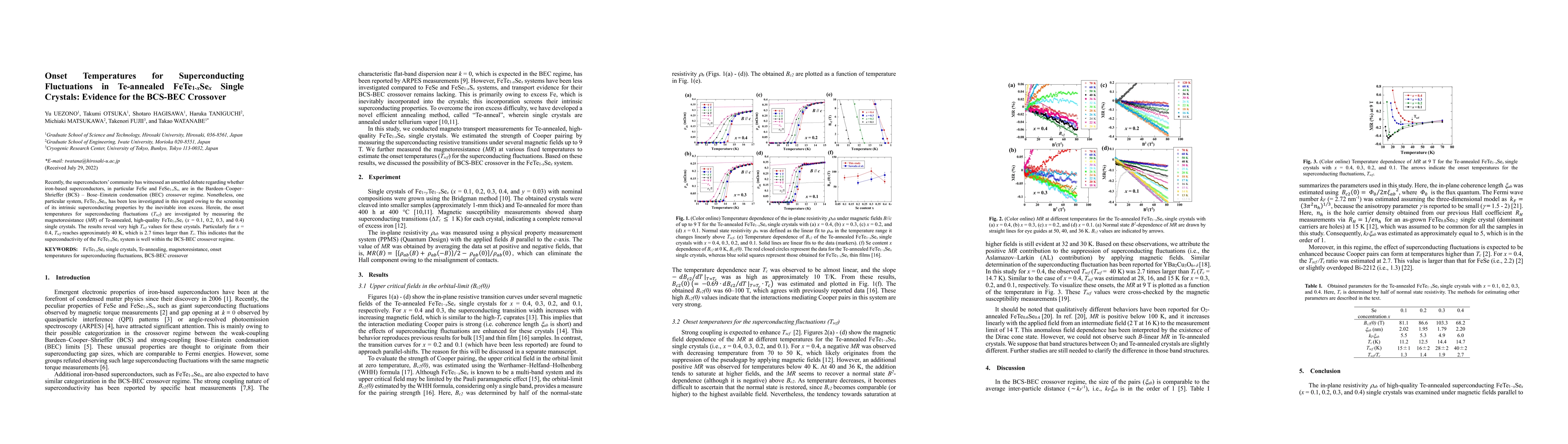 Thumbnail for Onset Temperatures for Superconducting Fluctuations in Te-annealed
  FeTe$_{1-x}$Se$_x$ Single Crystals: Evidence for the BCS-BEC Crossover