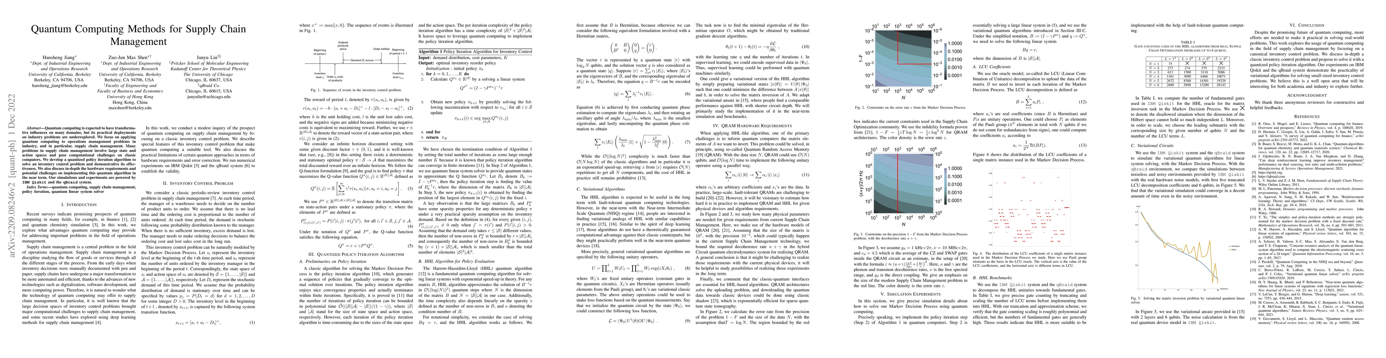 Thumbnail for Quantum Computing Methods for Supply Chain Management