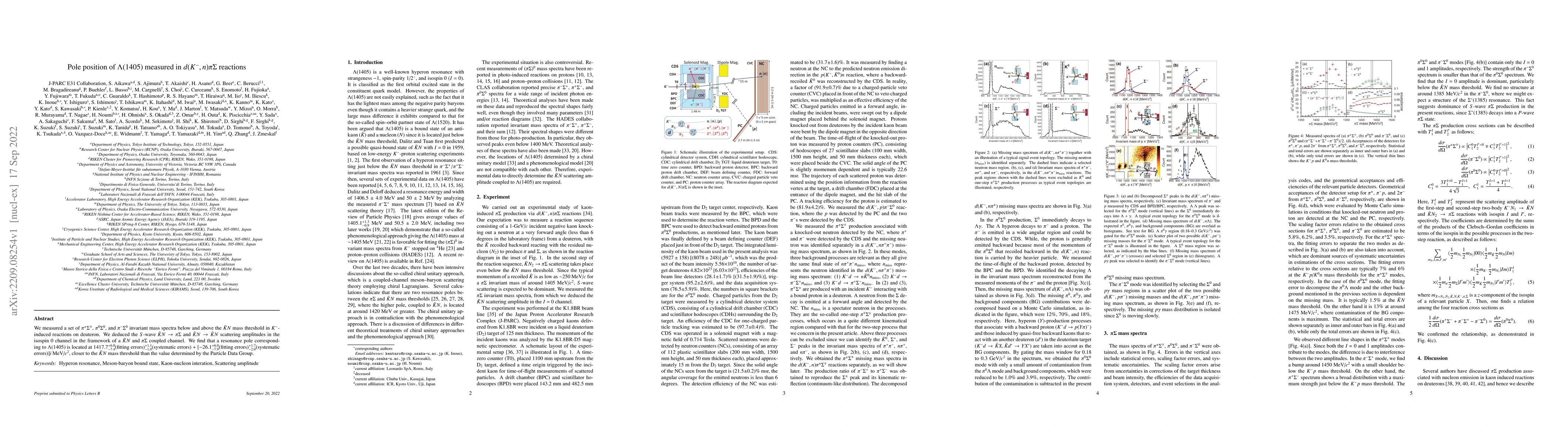 Thumbnail for Pole position of $\Lambda(1405)$ measured in $d(K^-,n)\pi\Sigma$
  reactions