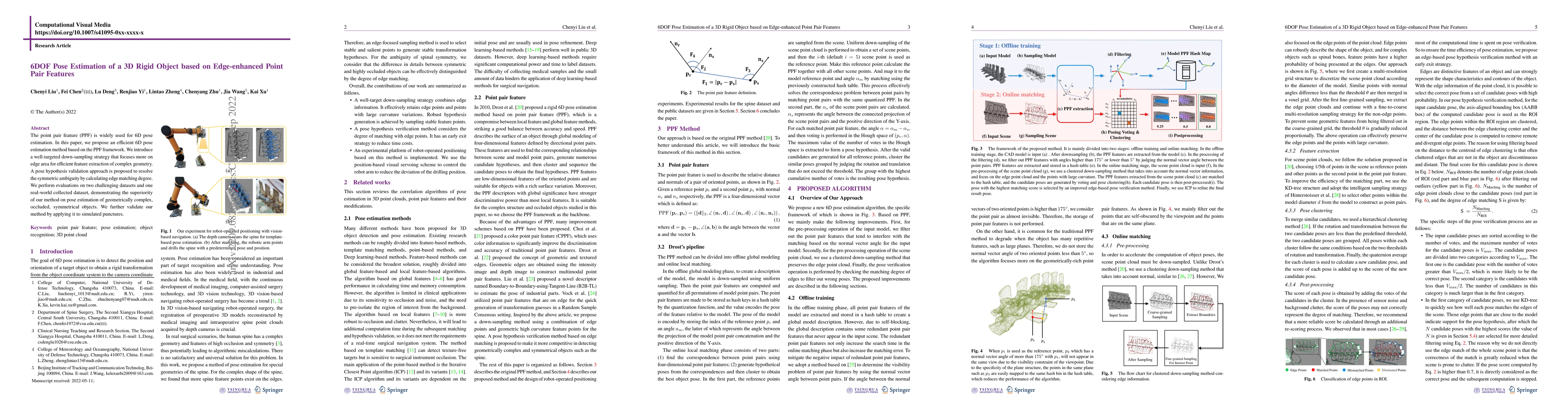 Thumbnail for 6DOF Pose Estimation of a 3D Rigid Object based on Edge-enhanced Point
  Pair Features