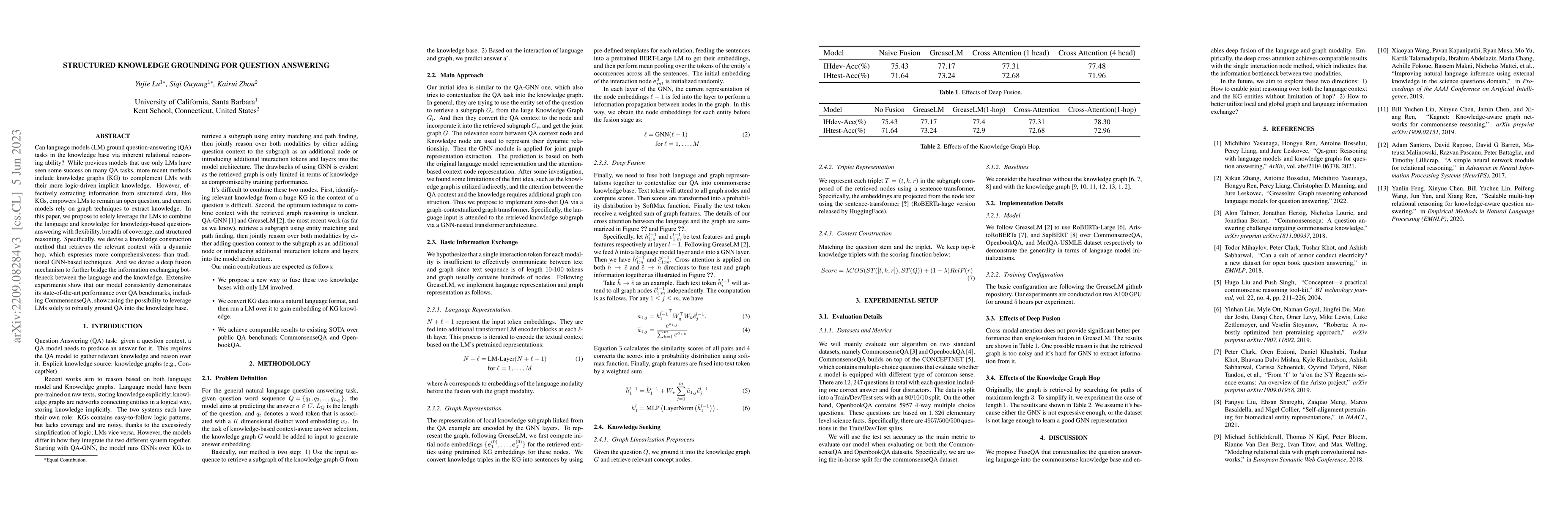 Thumbnail for Structured Knowledge Grounding for Question Answering