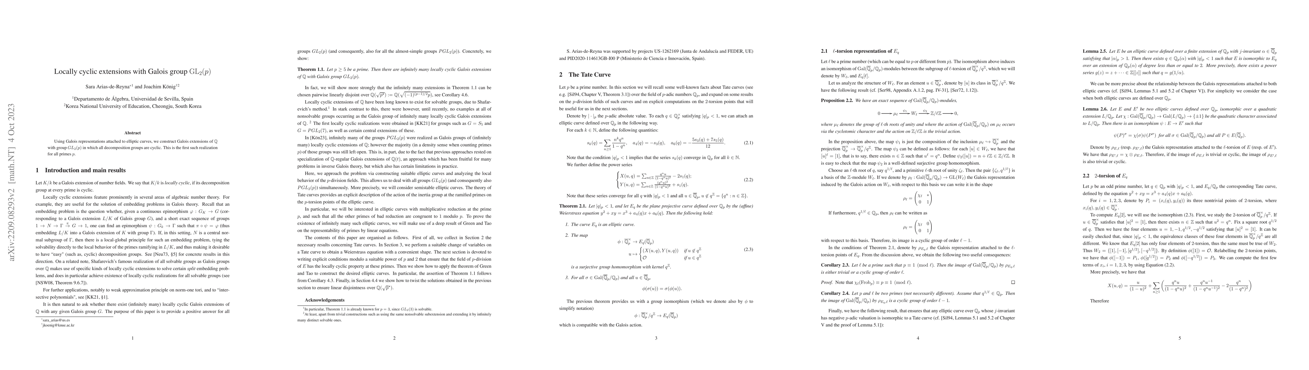Thumbnail for Locally cyclic extensions with Galois group $GL_2(p)$