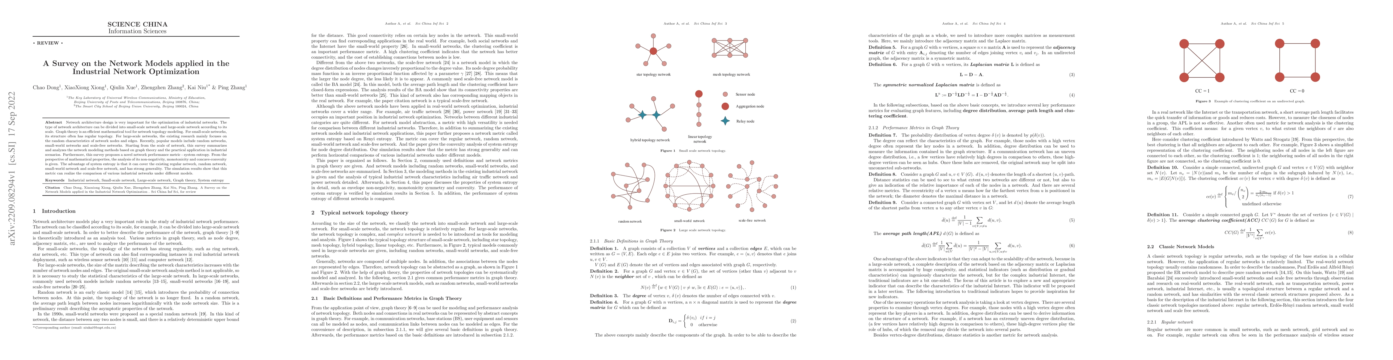 Thumbnail for A Survey on the Network Models applied in the Industrial Network
  Optimization
