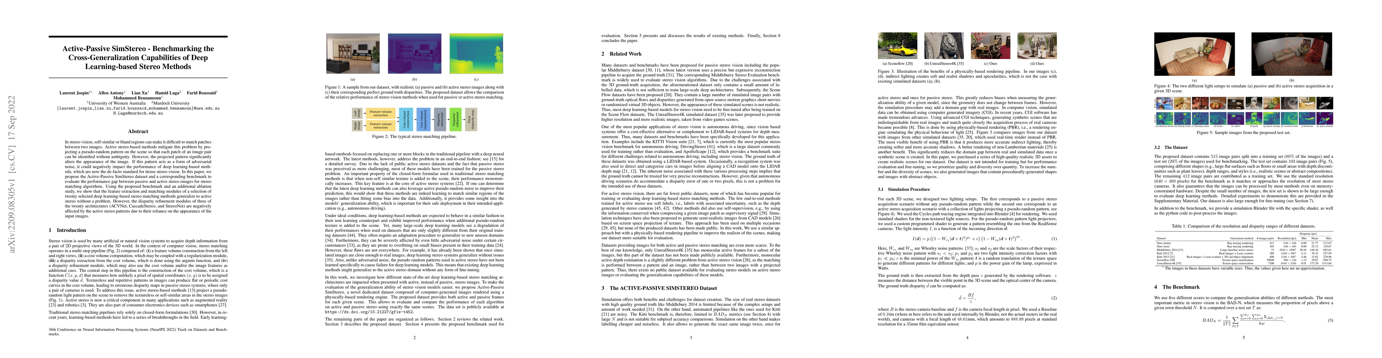 Thumbnail for Active-Passive SimStereo -- Benchmarking the Cross-Generalization
  Capabilities of Deep Learning-based Stereo Methods