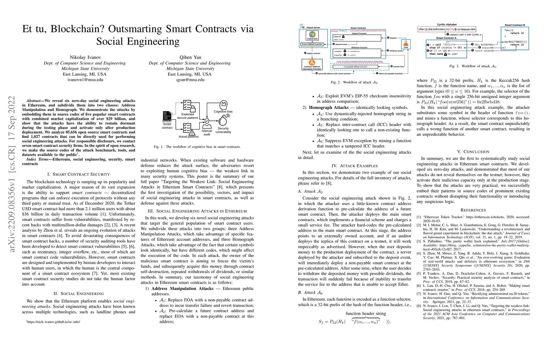 Thumbnail for Et tu, Blockchain? Outsmarting Smart Contracts via Social Engineering