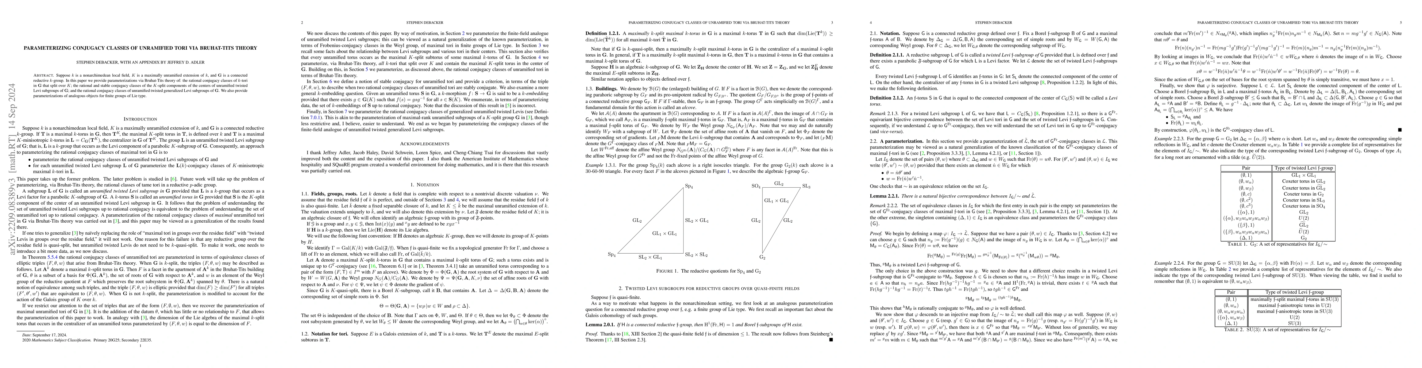 Thumbnail for Parameterizing Conjugacy Classes of Unramified Tori via Bruhat-Tits
  Theory