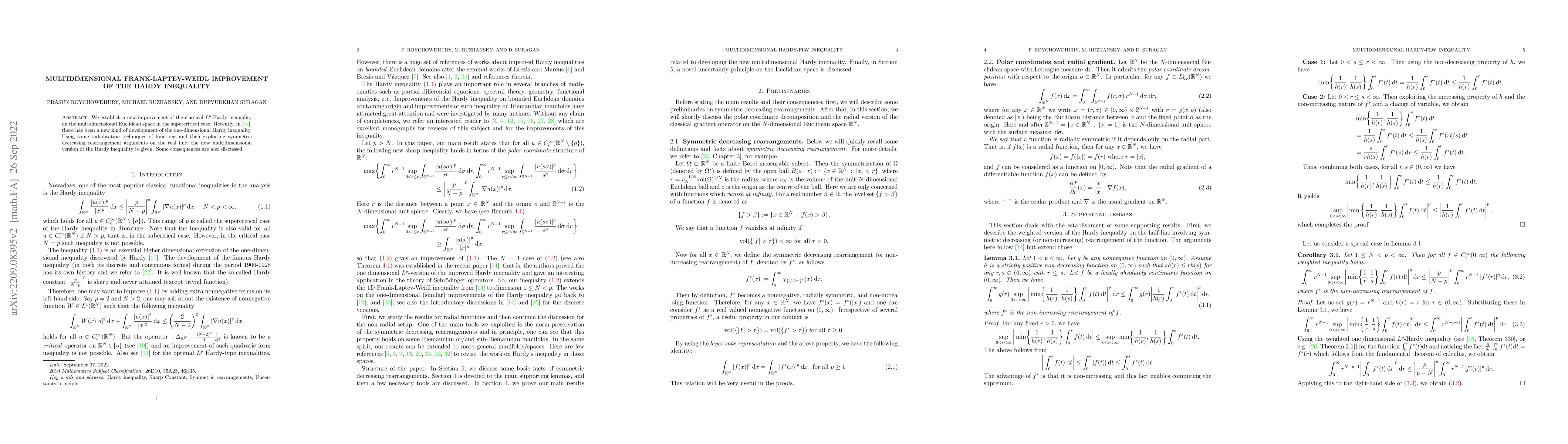 Thumbnail for Multidimensional Frank-Laptev-Weidl improvement of the Hardy Inequality