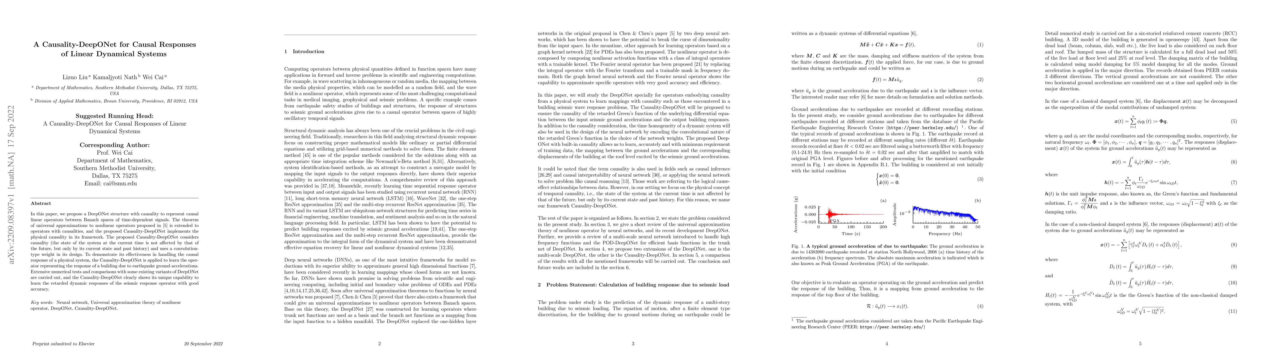 Thumbnail for A Causality-DeepONet for Causal Responses of Linear Dynamical Systems