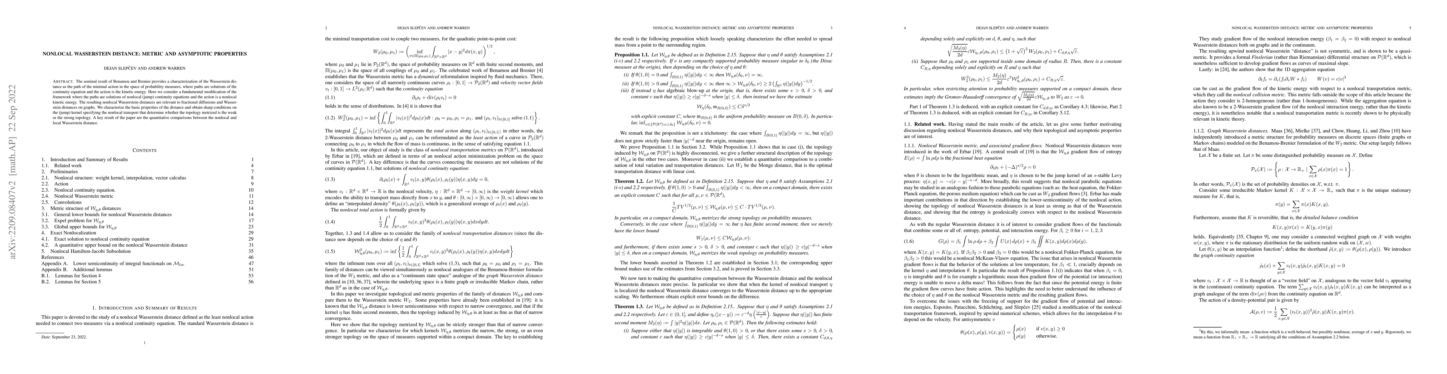 Thumbnail for Nonlocal Wasserstein Distance: Metric and Asymptotic Properties