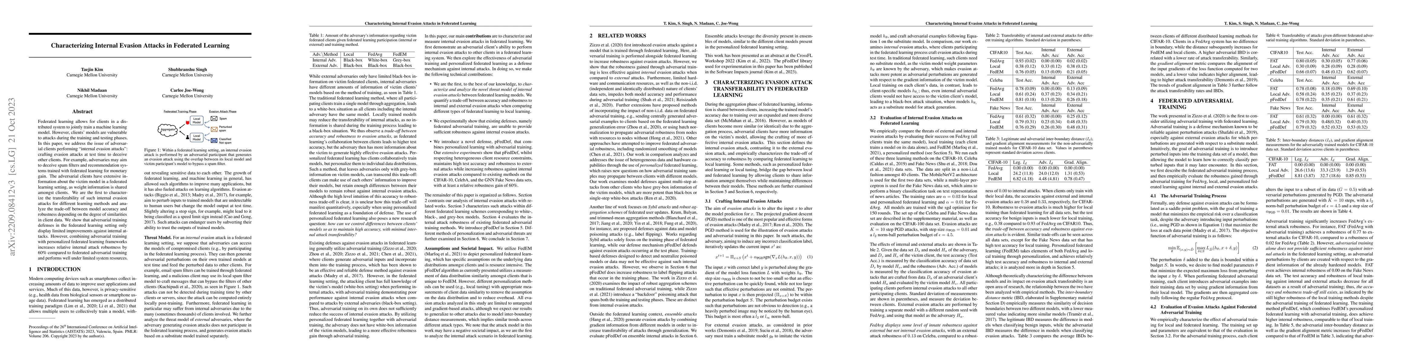 Thumbnail for Characterizing Internal Evasion Attacks in Federated Learning