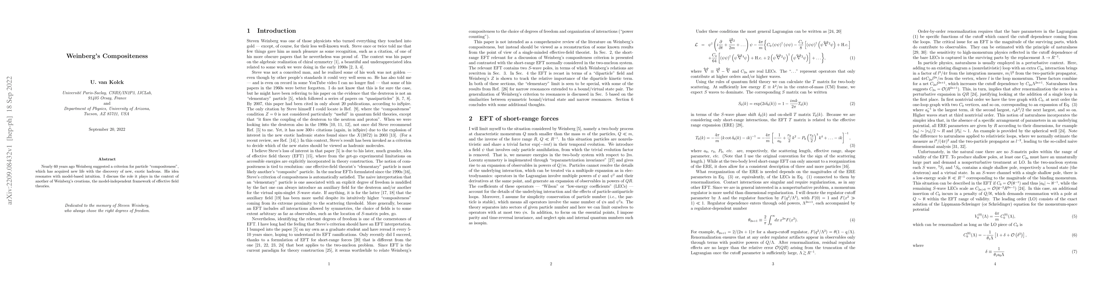 Thumbnail for Weinberg's Compositeness