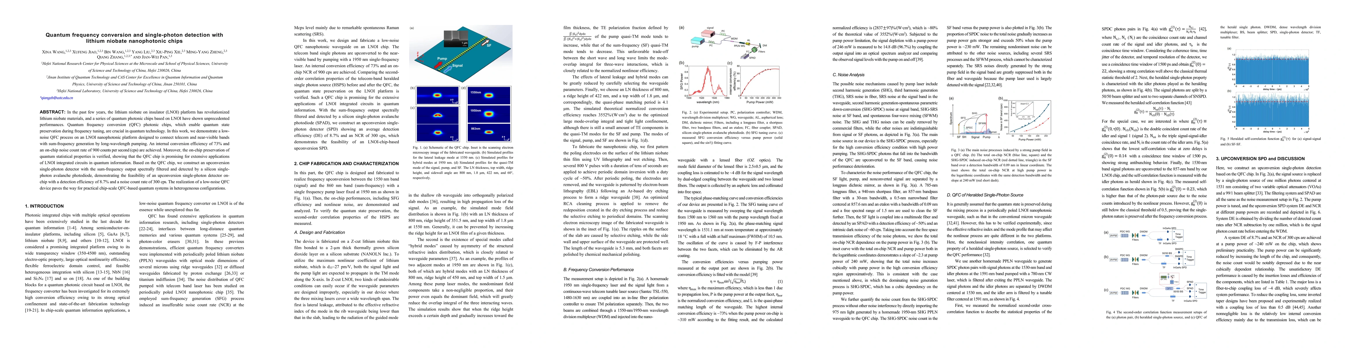 Thumbnail for Quantum frequency conversion and single-photon detection with lithium
  niobate nanophotonic chips