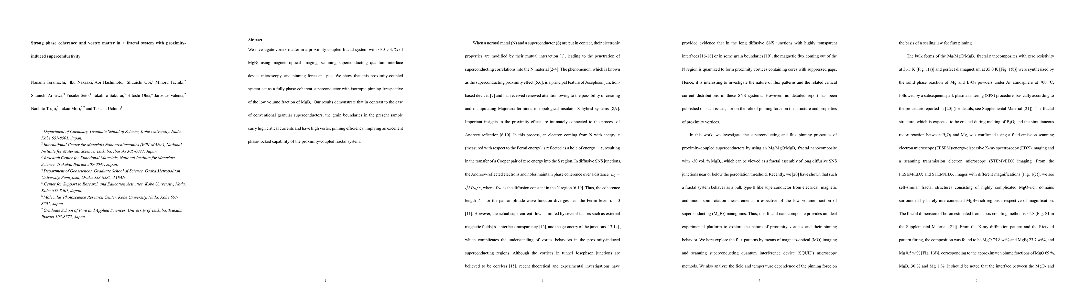 Thumbnail for Strong phase coherence and vortex matter in a fractal system with
  proximity-induced superconductivity