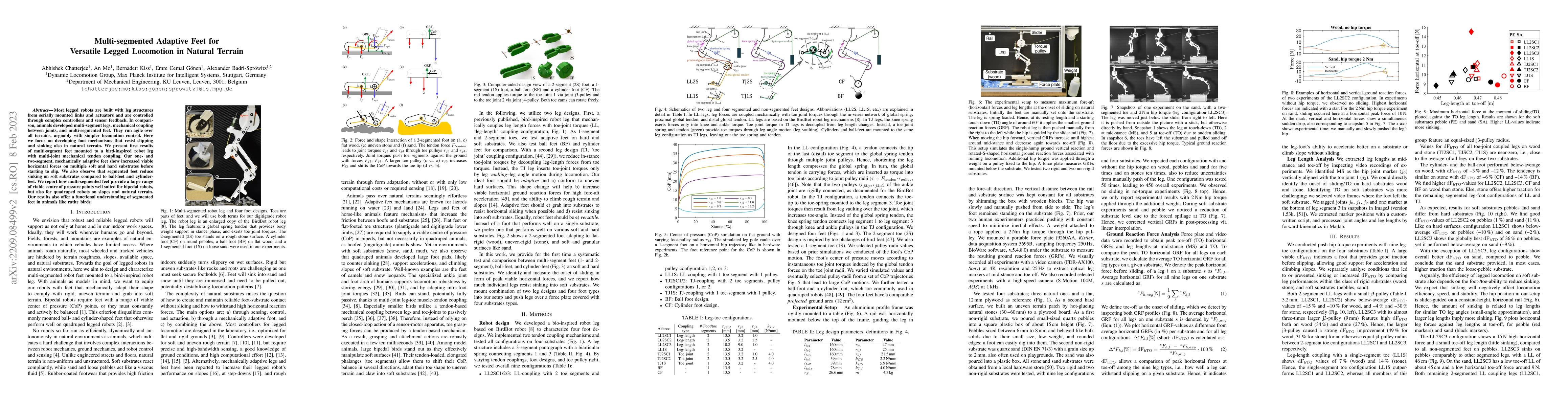 Thumbnail for Multi-segmented Adaptive Feet for Versatile Legged Locomotion in Natural
  Terrain