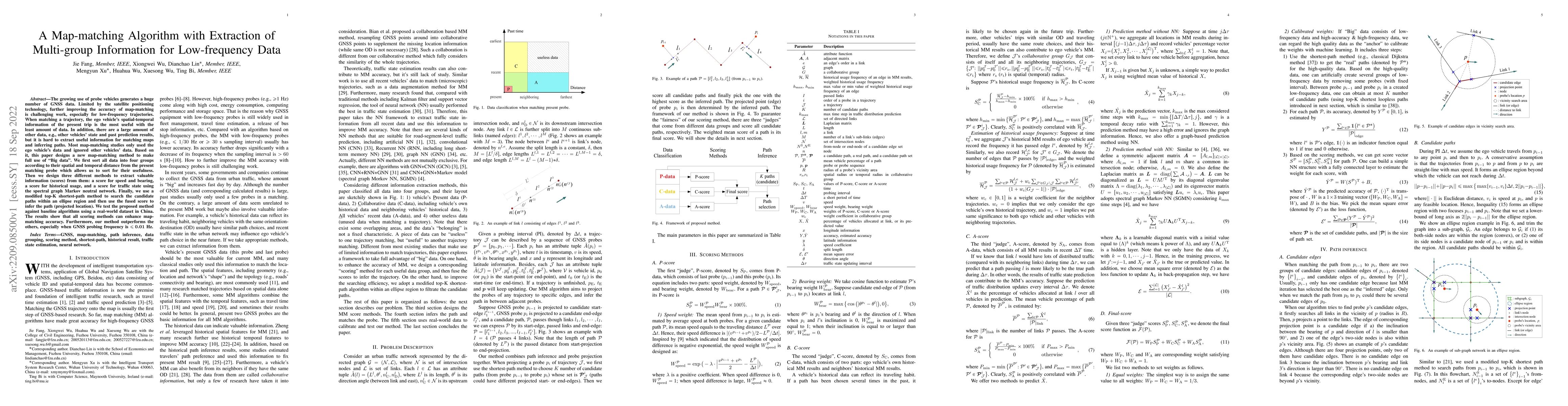 Thumbnail for A Map-matching Algorithm with Extraction of Multi-group Information for
  Low-frequency Data