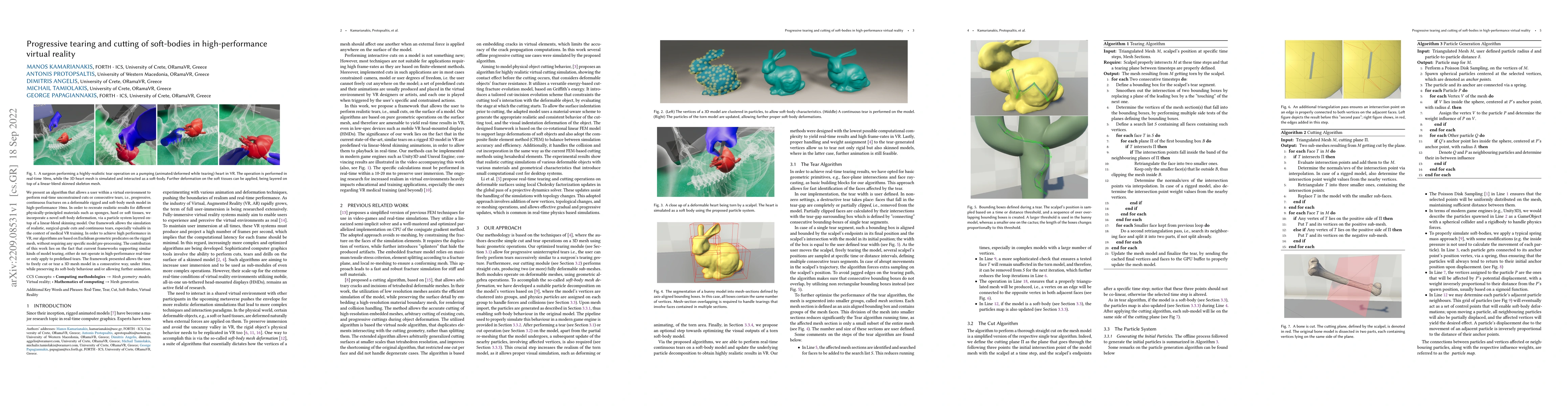 Thumbnail for Progressive tearing and cutting of soft-bodies in high-performance
  virtual reality