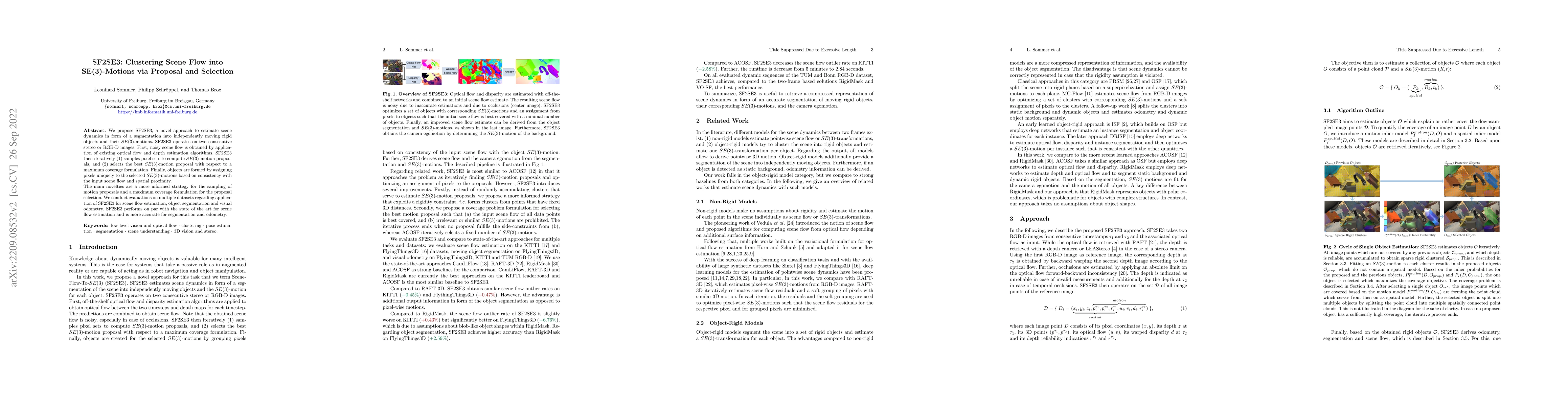 Thumbnail for SF2SE3: Clustering Scene Flow into SE(3)-Motions via Proposal and
  Selection