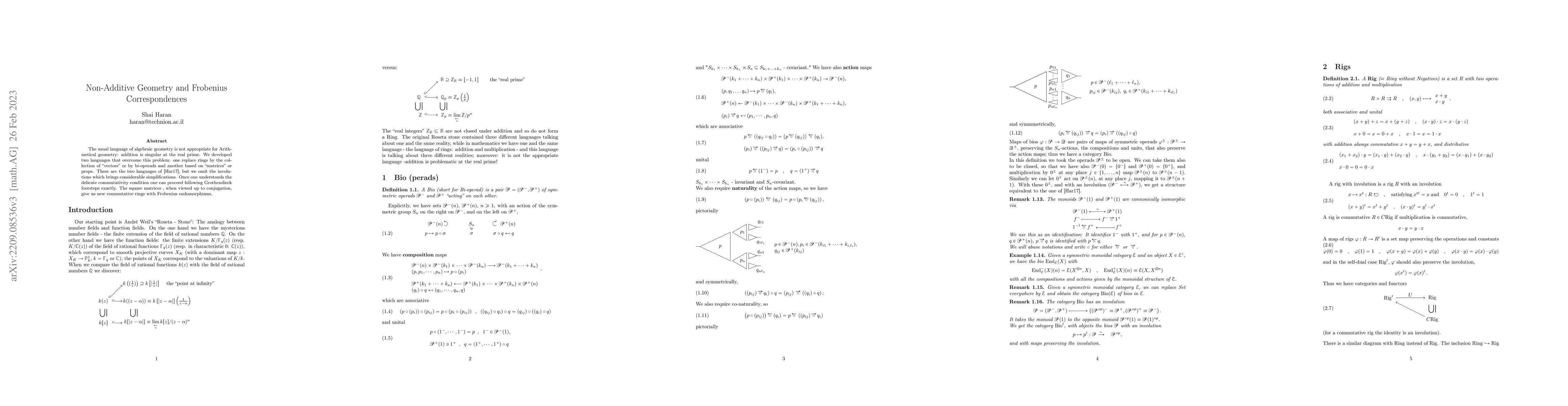 Thumbnail for Non-Additive Geometry and Frobenius Correspondences
