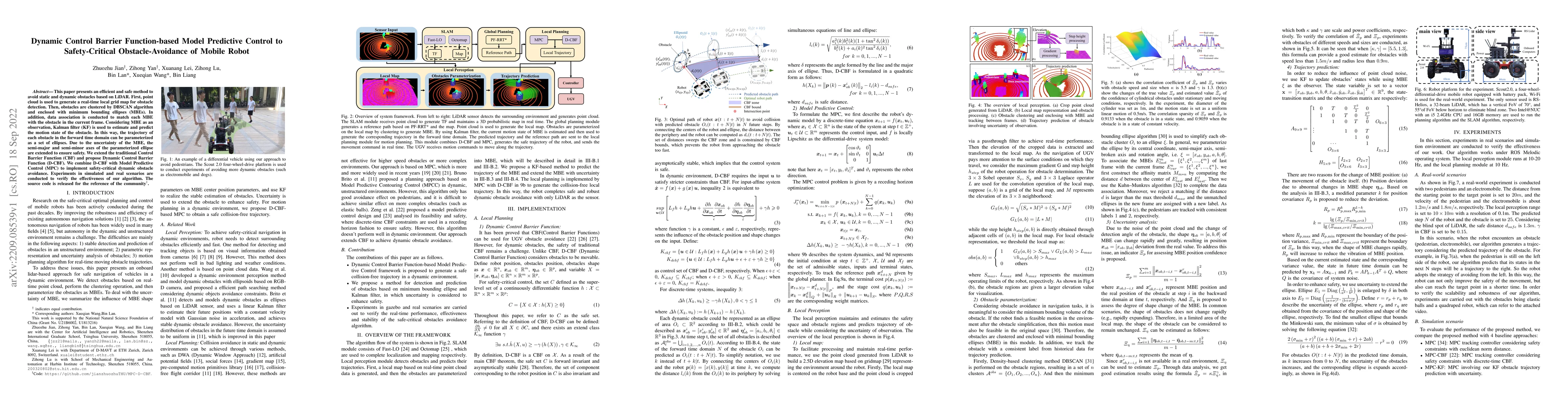 Thumbnail for Dynamic Control Barrier Function-based Model Predictive Control to
  Safety-Critical Obstacle-Avoidance of Mobile Robot
