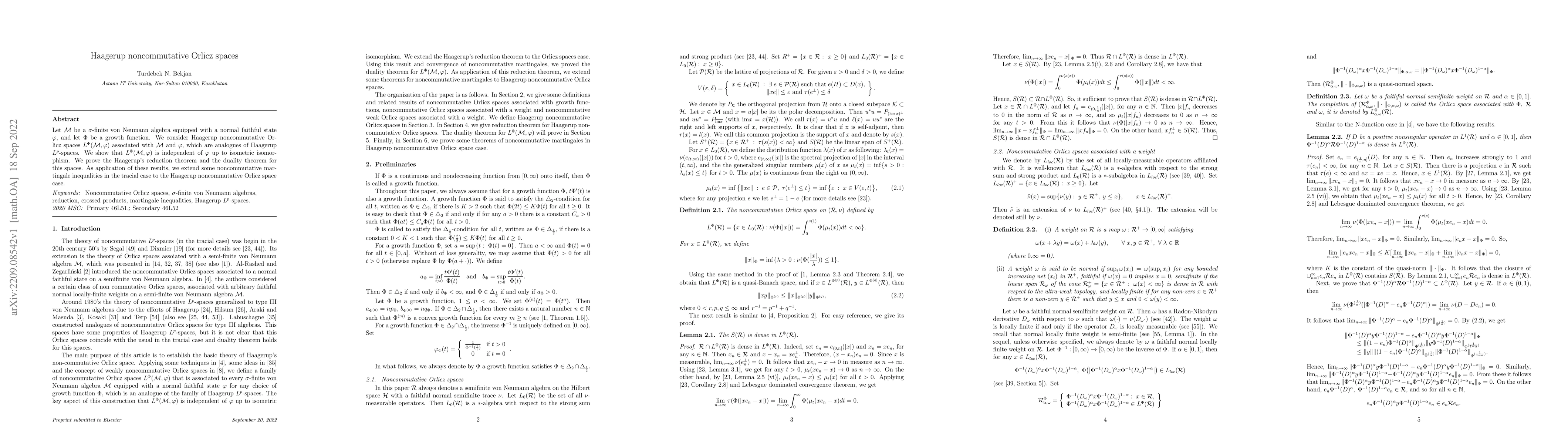 Thumbnail for Haagerup noncommutative Orlicz spaces