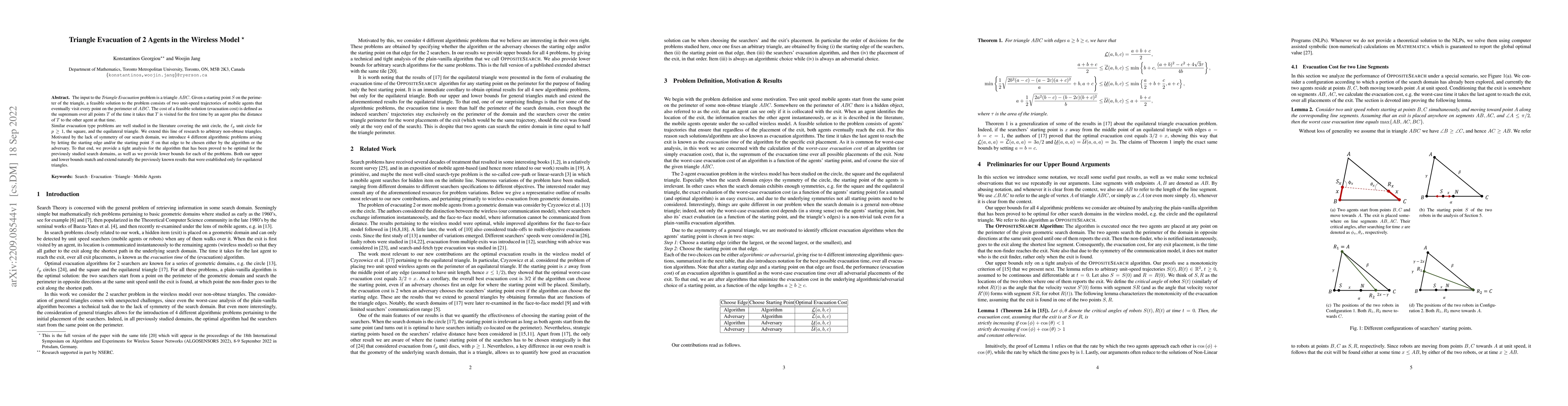 Thumbnail for Triangle Evacuation of 2 Agents in the Wireless Model