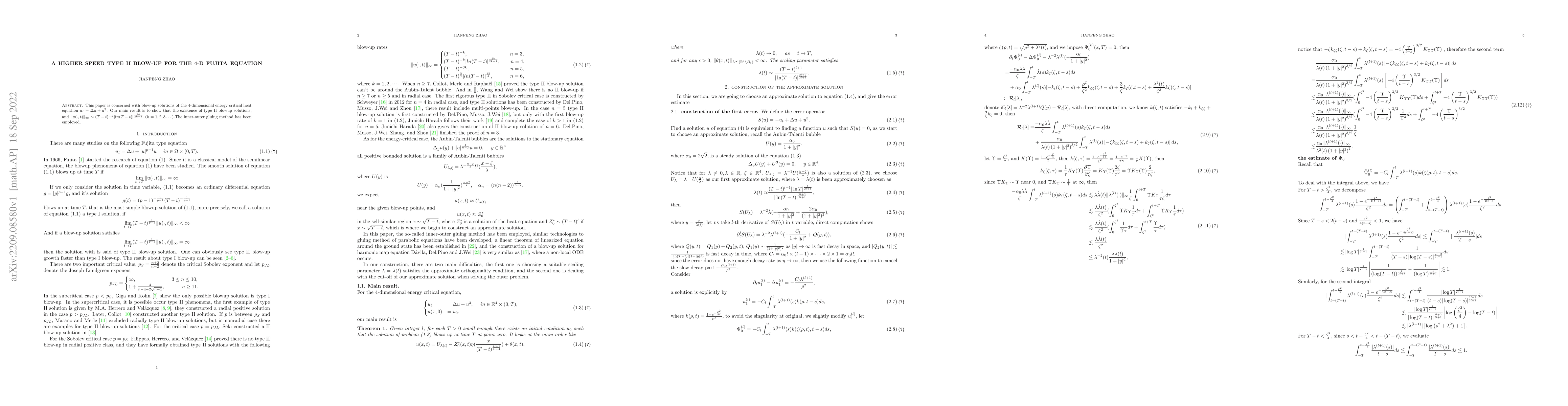 Thumbnail for A higher speed type II blow-up for the 4-d Fujita equation