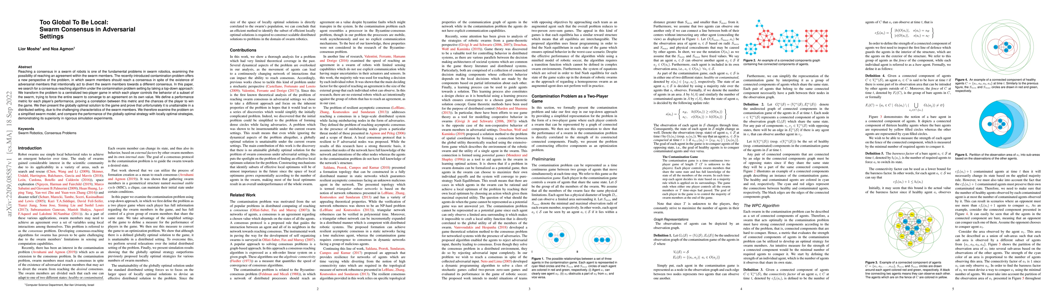 Thumbnail for Too Global To Be Local: Swarm Consensus in Adversarial Settings