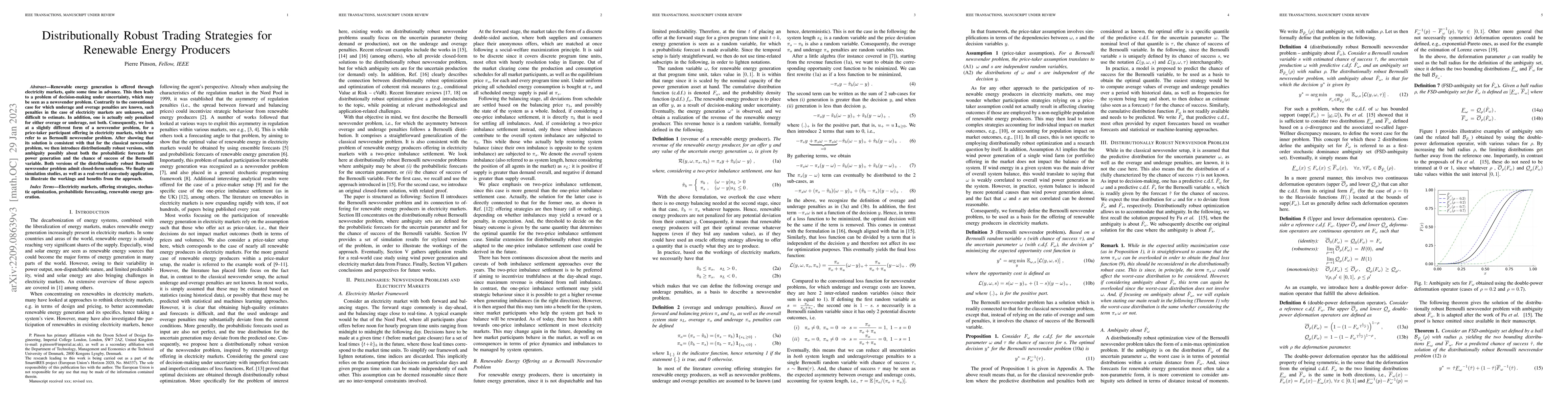 Thumbnail for Distributionally robust trading strategies for renewable energy
  producers