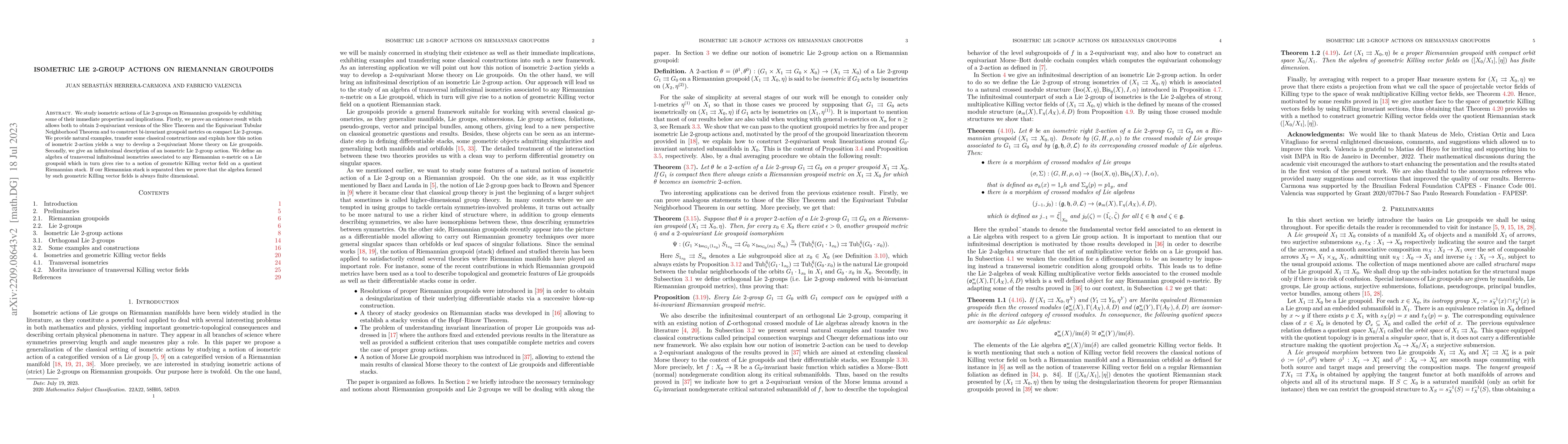 Thumbnail for Isometric Lie 2-group actions on Riemannian groupoids