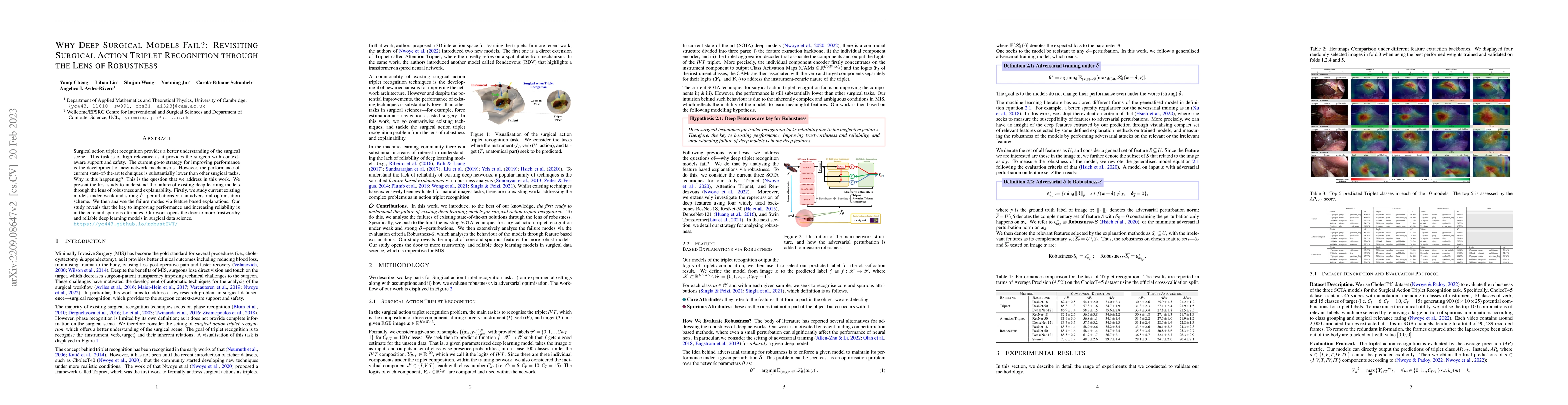 Thumbnail for Why Deep Surgical Models Fail?: Revisiting Surgical Action Triplet
  Recognition through the Lens of Robustness