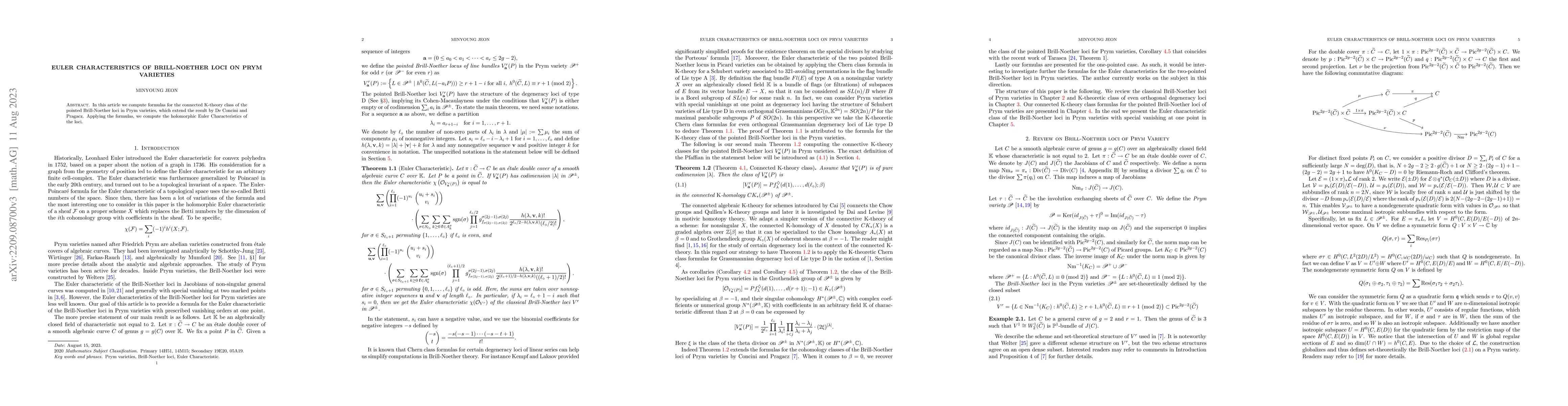 Thumbnail for Euler Characteristics of Brill-Noether Loci on Prym Varieties