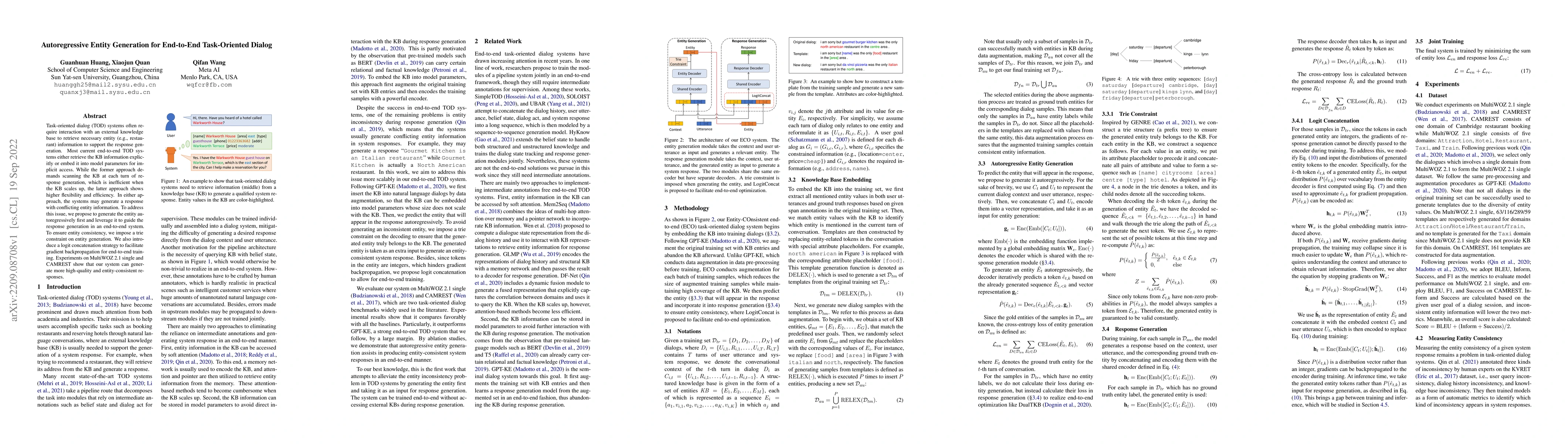 Thumbnail for Autoregressive Entity Generation for End-to-End Task-Oriented Dialog