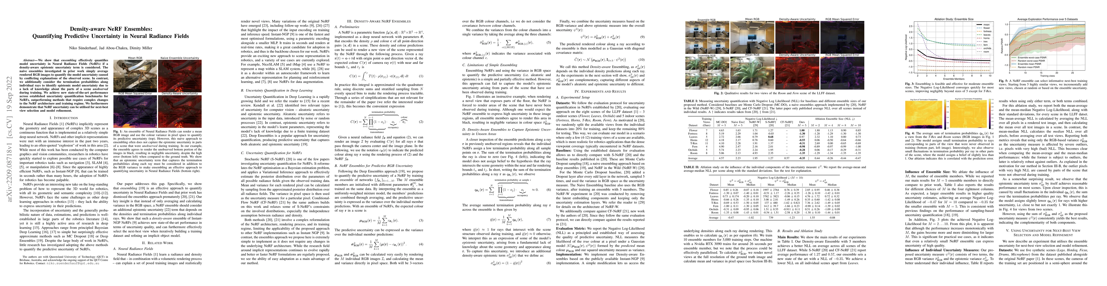 Thumbnail for Density-aware NeRF Ensembles: Quantifying Predictive Uncertainty in
  Neural Radiance Fields