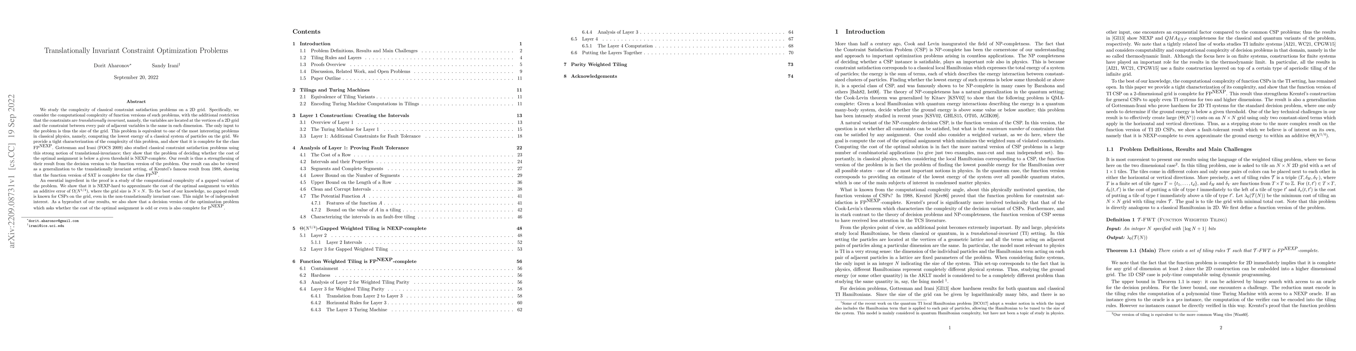 Thumbnail for Translationally Invariant Constraint Optimization Problems