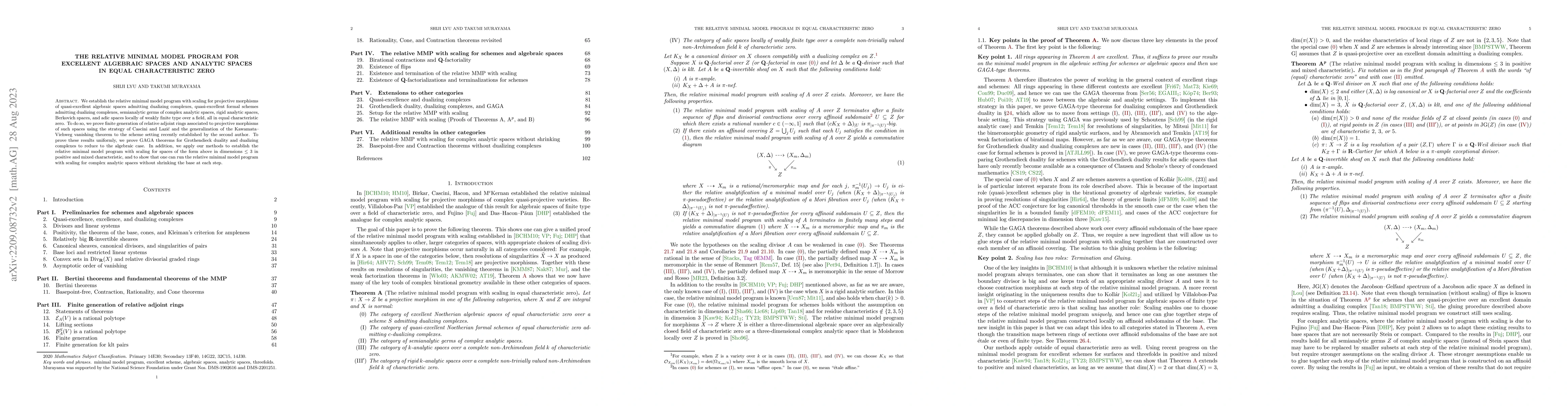 Thumbnail for The relative minimal model program for excellent algebraic spaces and
  analytic spaces in equal characteristic zero