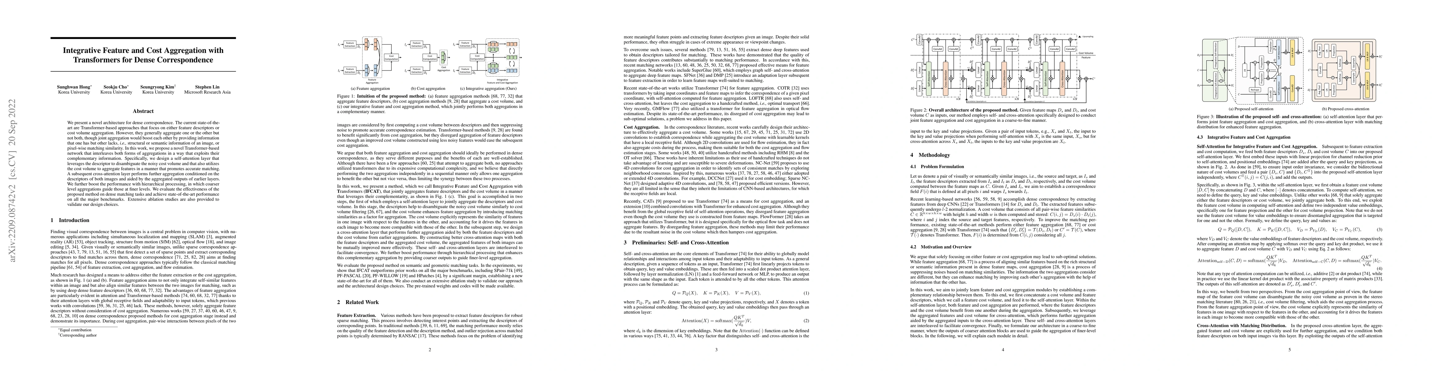 Thumbnail for Integrative Feature and Cost Aggregation with Transformers for Dense
  Correspondence