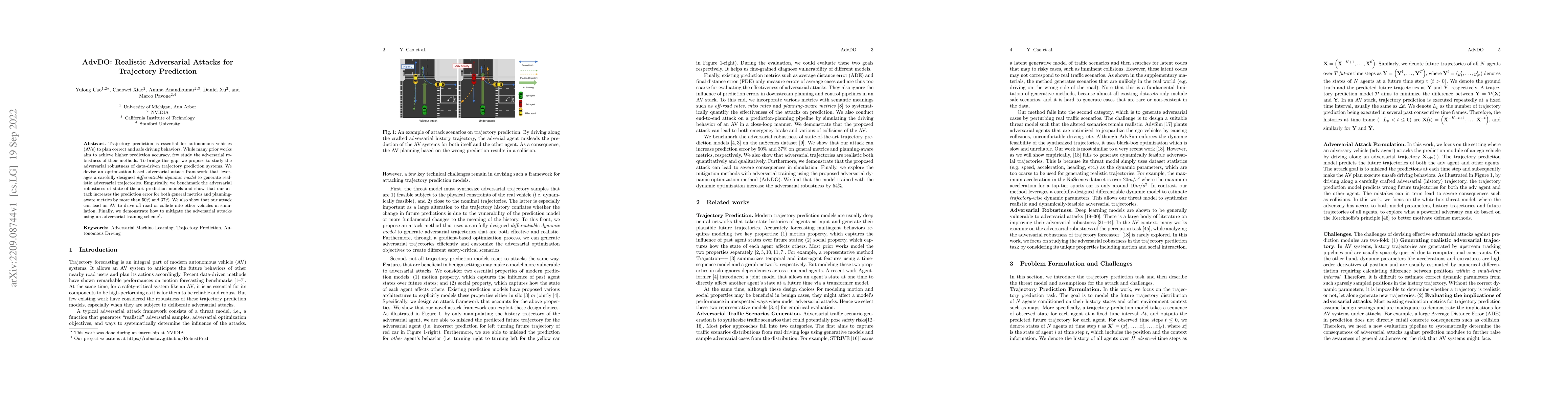 Thumbnail for AdvDO: Realistic Adversarial Attacks for Trajectory Prediction