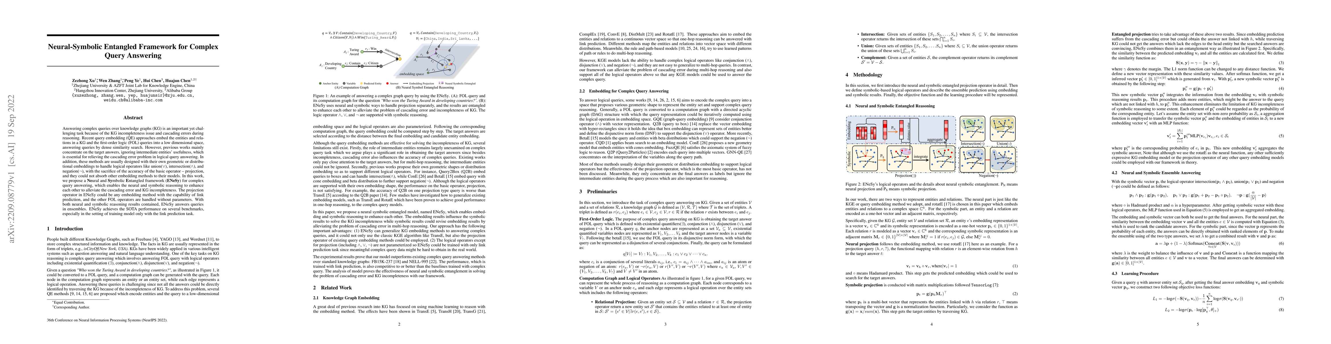Thumbnail for Neural-Symbolic Entangled Framework for Complex Query Answering