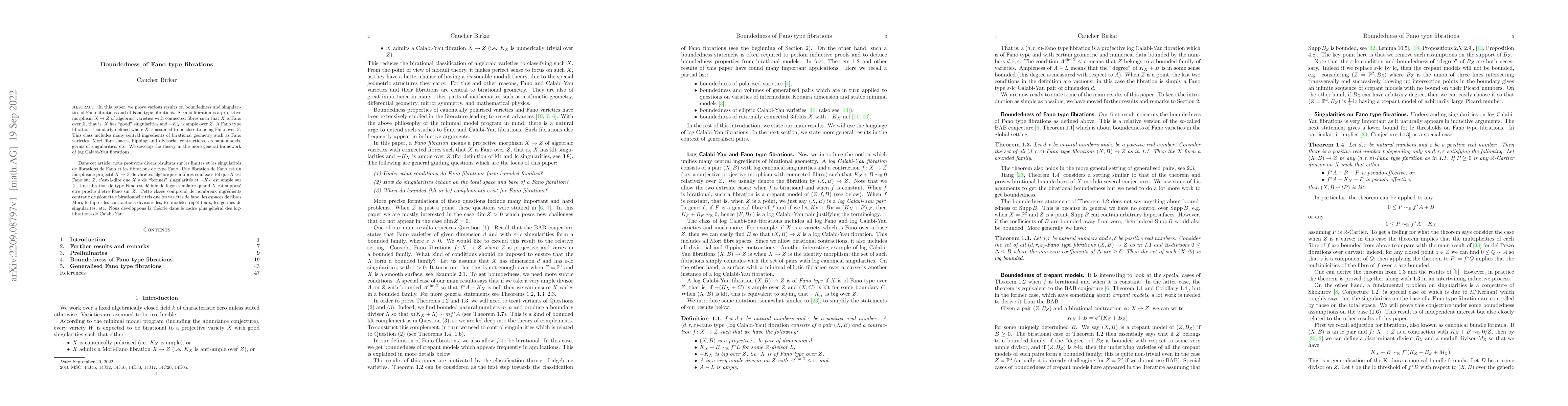 Thumbnail for Boundedness of Fano type fibrations