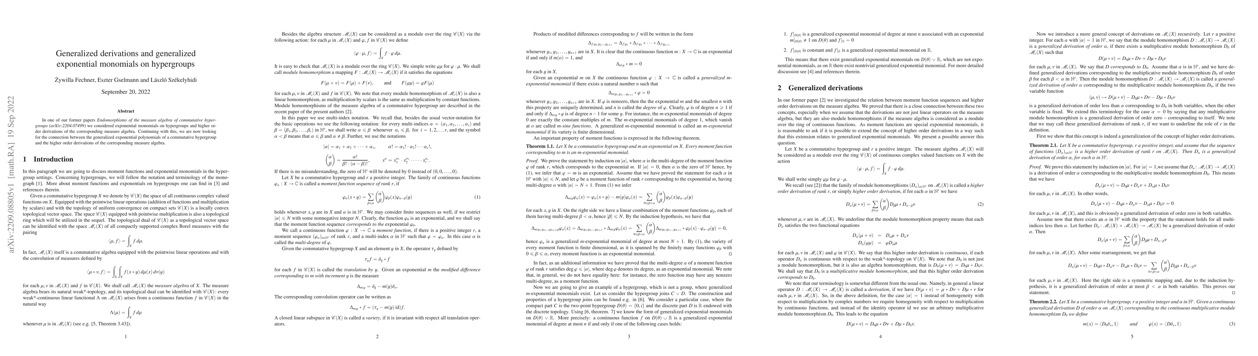Thumbnail for Generalized derivations and generalized exponential monomials on
  hypergroups